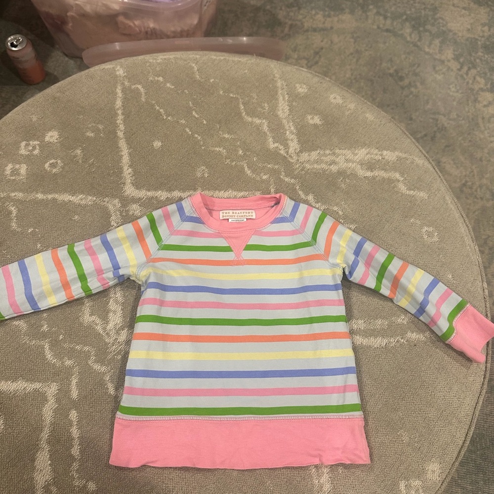 The Beaufort Bonnet Company Pastel Striped Cassidy Crea